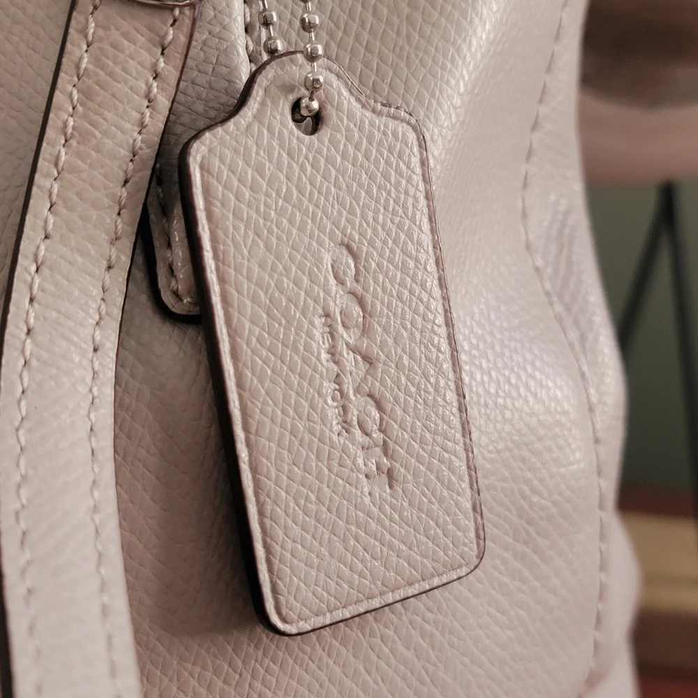 Coach F34672 Christie Carryall Satchel Gray Birch Leather Bag